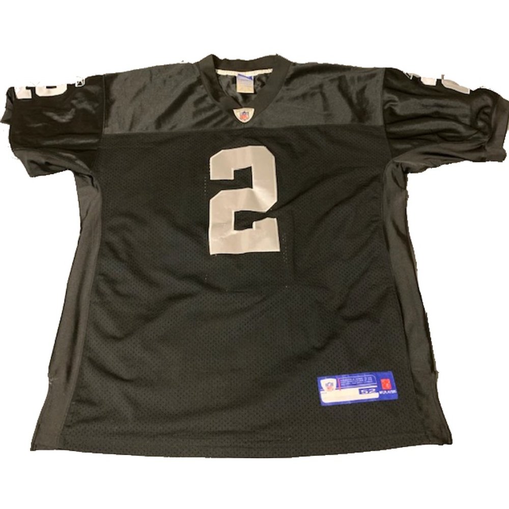 Vtg Jamarcus Russell Oakland Raiders Reebok  NFL Football Jersey Black Las Vegas